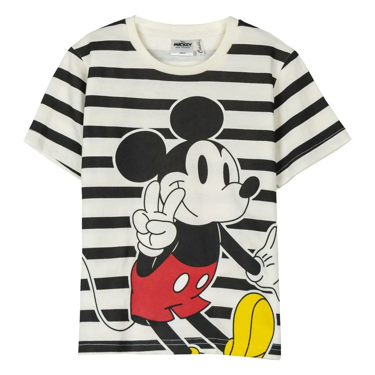 Maglia a Maniche Corte per Bambini Mickey Mouse Multicolore