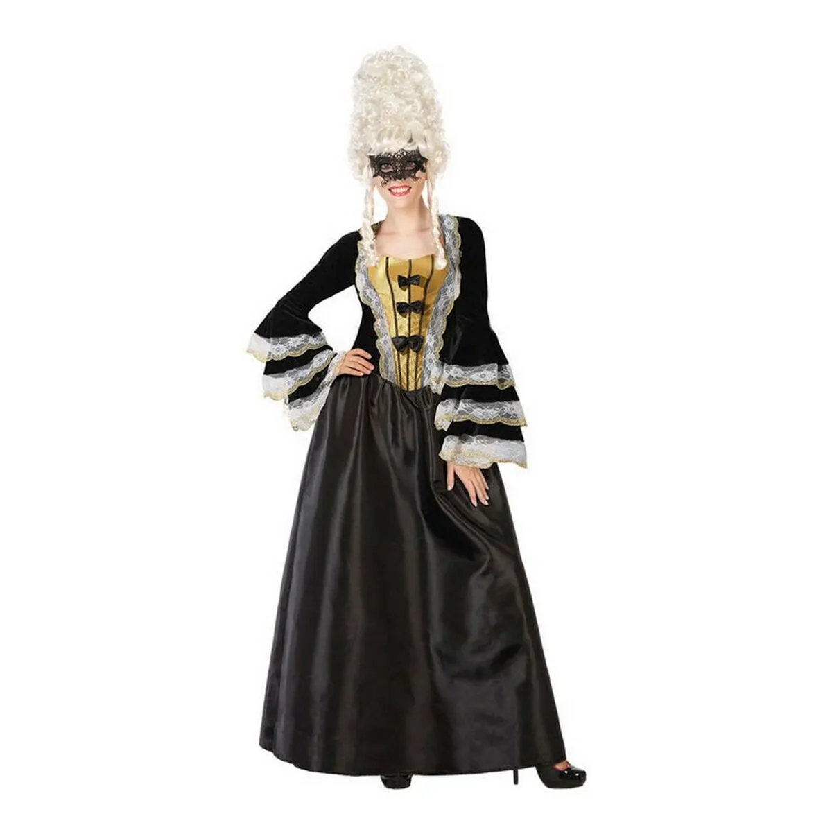 Costume per Adulti Nero Cortigiana (1 Pezzi)