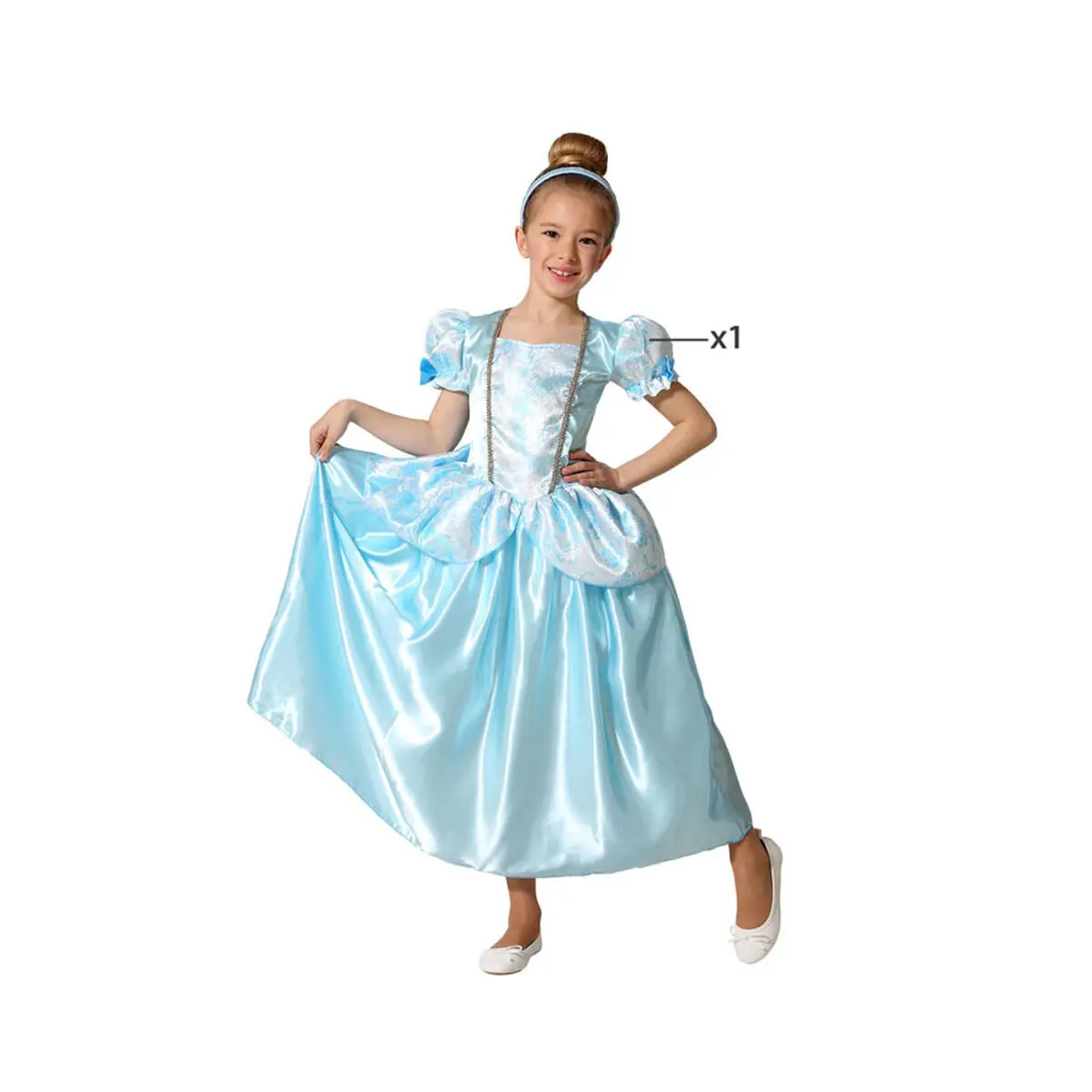 Costume per Bambini Azzurro Principessa Fantasia