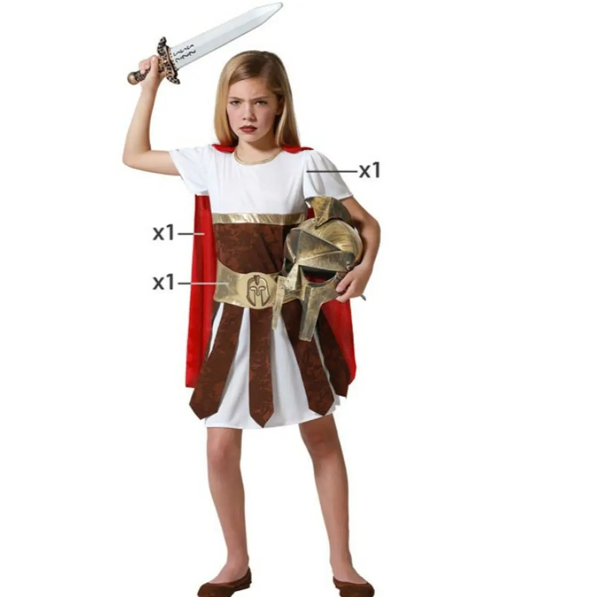 Costume per Bambini Gladiatore Bambina