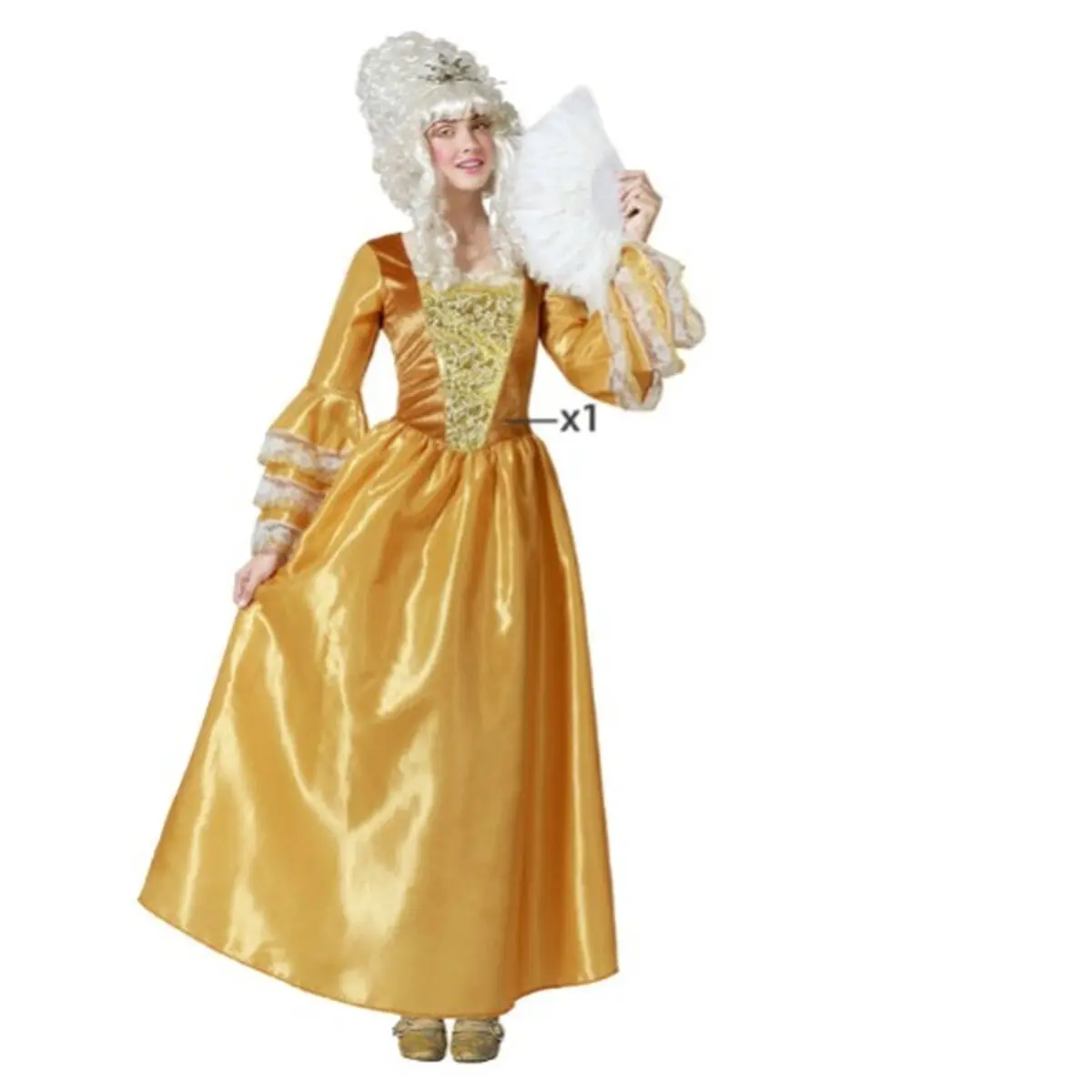 Costume per Adulti Dorato Cortigiana Donna