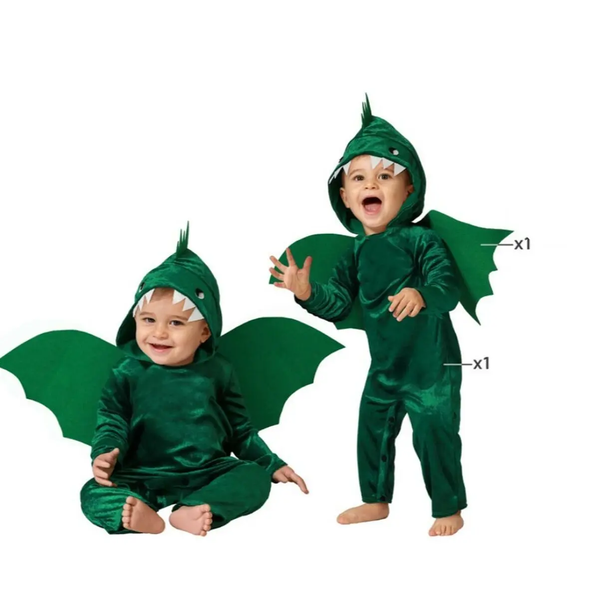 Costume per Neonati Drago Verde