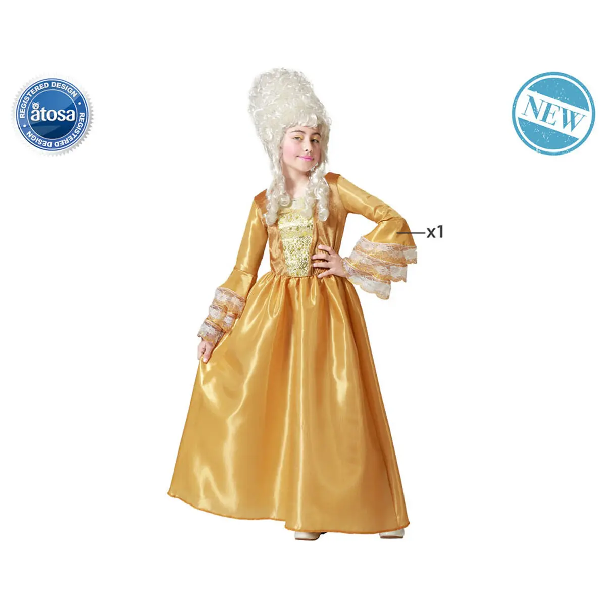 Costume per Bambini Cortigiana Dorato