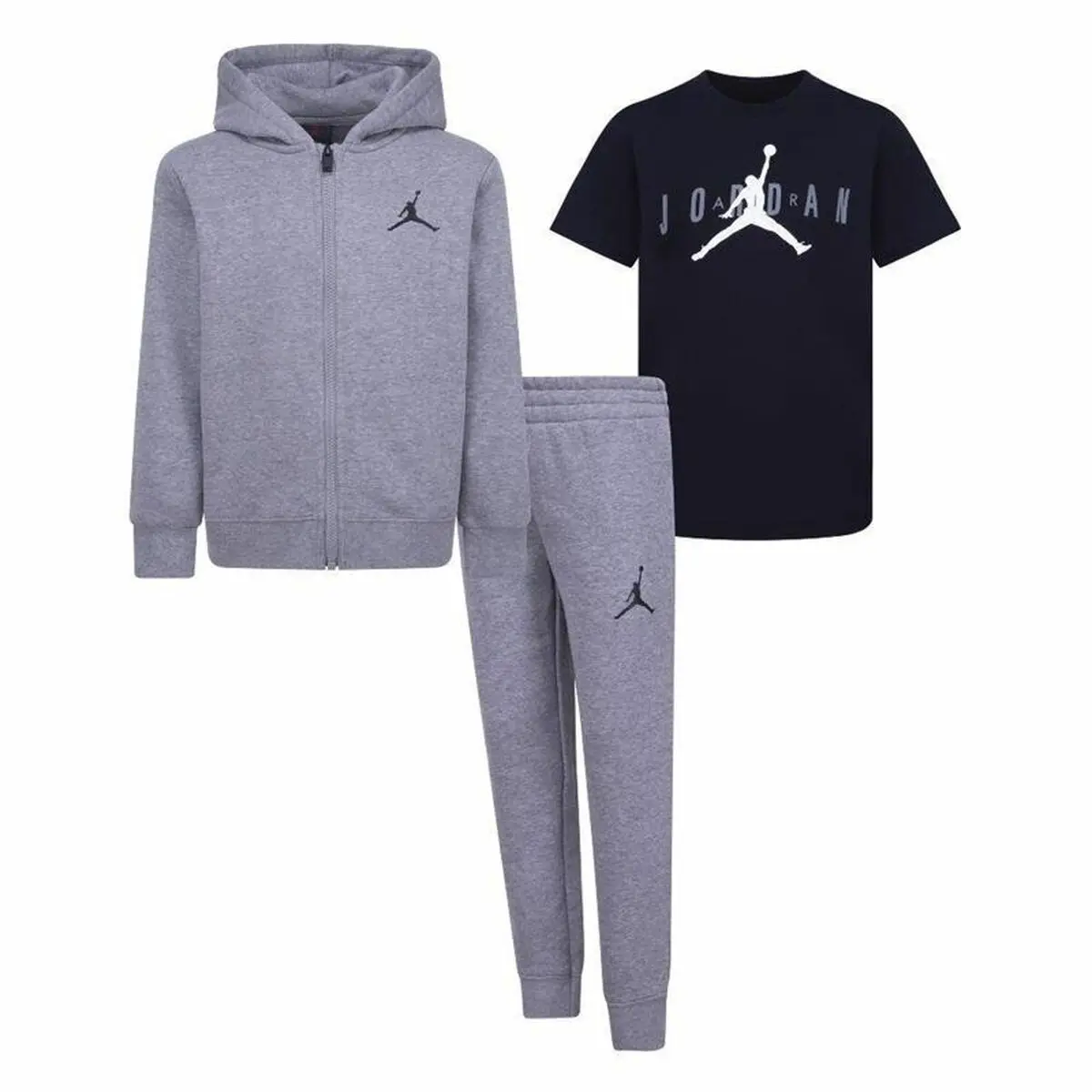 Completo Sportivo per Bambini Jordan Essentials Box Nero Grigio