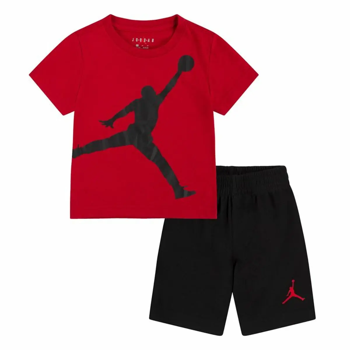 Completo Sportivo per Bambini Nike Nero Rosso Multicolore 2 Pezzi