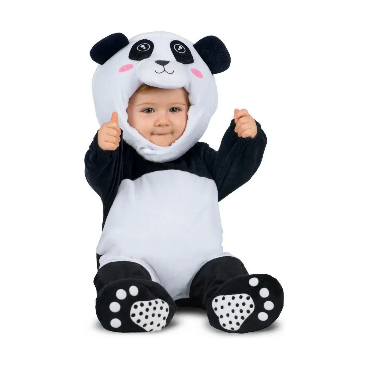 Costume per Neonati My Other Me Nero Bianco Panda (4 Pezzi)