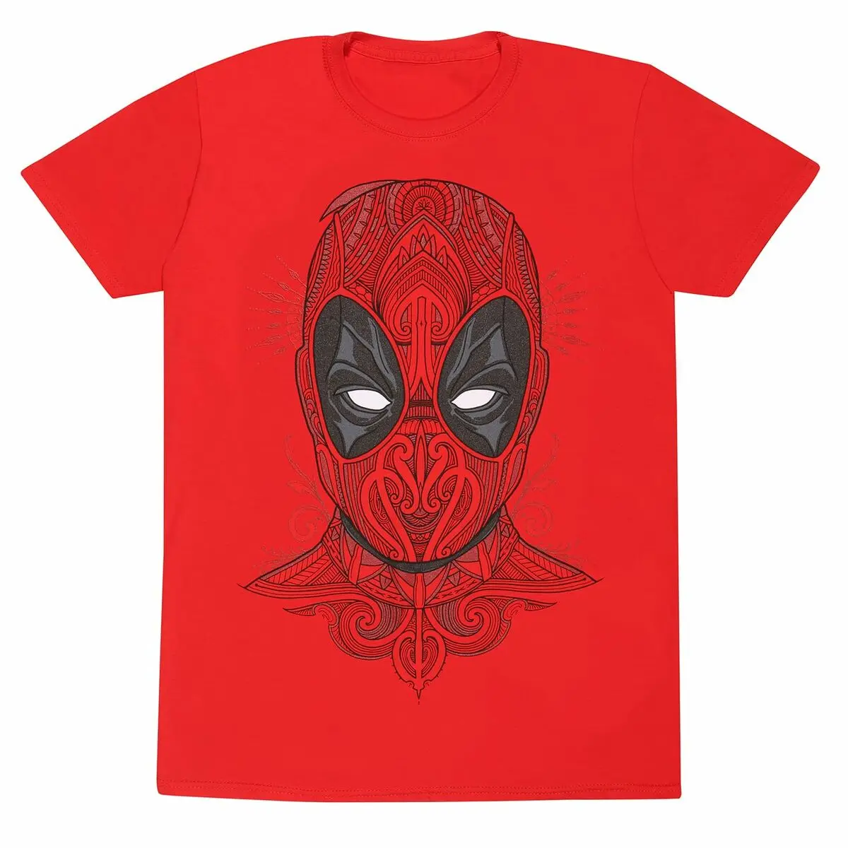 Maglia a Maniche Corte Deadpool Tattoo Style Rosso Unisex