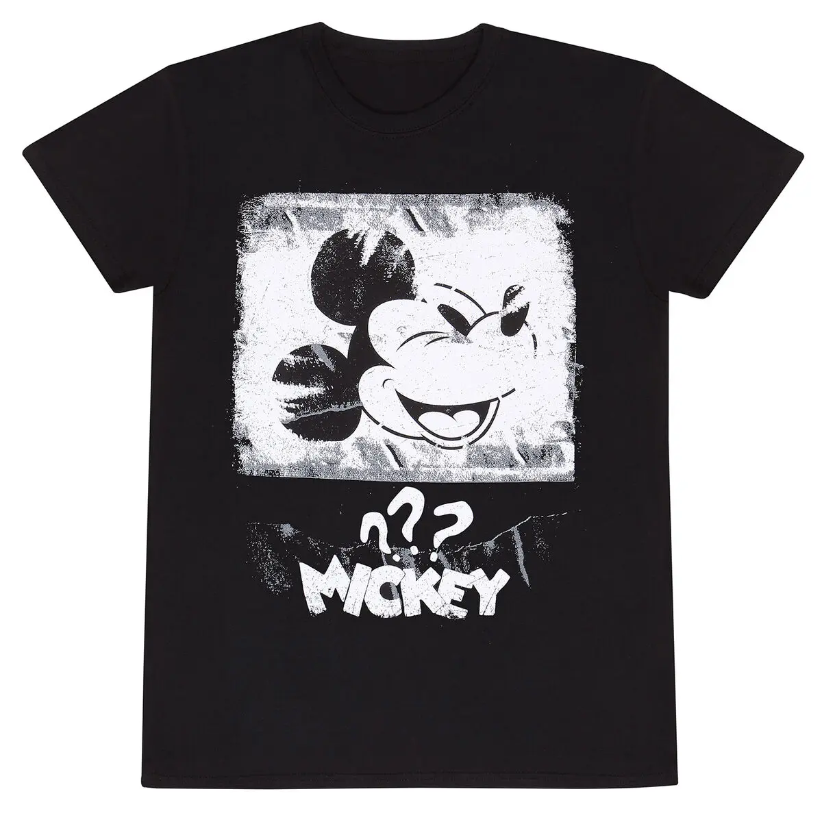 Maglia a Maniche Corte Unisex Mickey Mouse Poster Style Nero