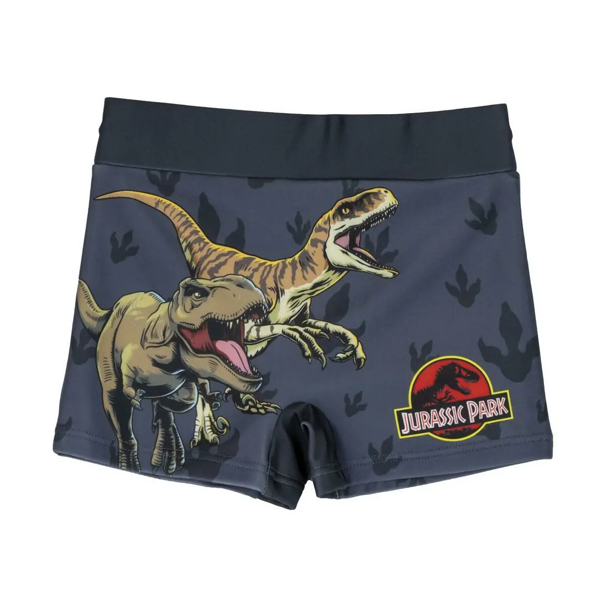 Costume da Bagno Boxer per Bambini Jurassic Park Grigio scuro