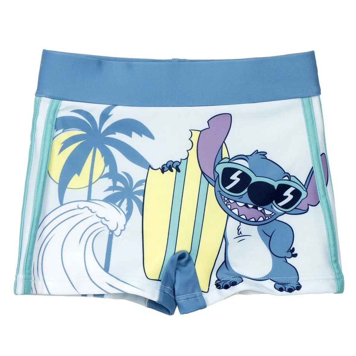 Costume da Bagno Boxer per Bambini Stitch Azzurro