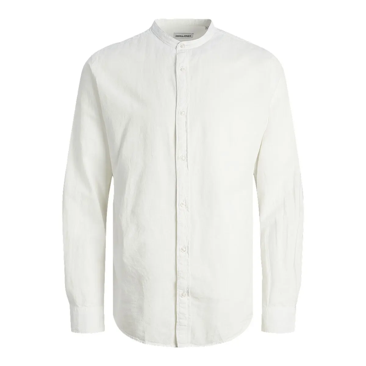 Camicia a Maniche Lunghe Uomo Jack & Jones JJELINEN BLEND BAND 12248581 Bianco