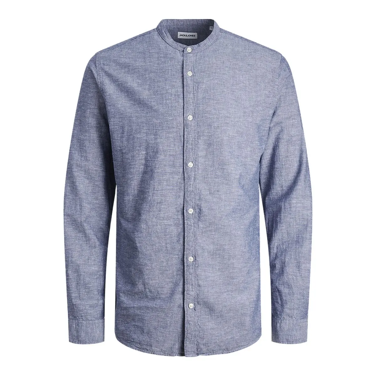 Camicia a Maniche Lunghe Uomo Jack & Jones JJELINEN BLEND BAND 12248581 Azzurro