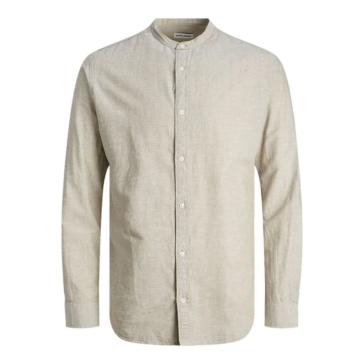 Camicia a Maniche Lunghe Uomo Jack & Jones BLEND BAND 12248581 Beige