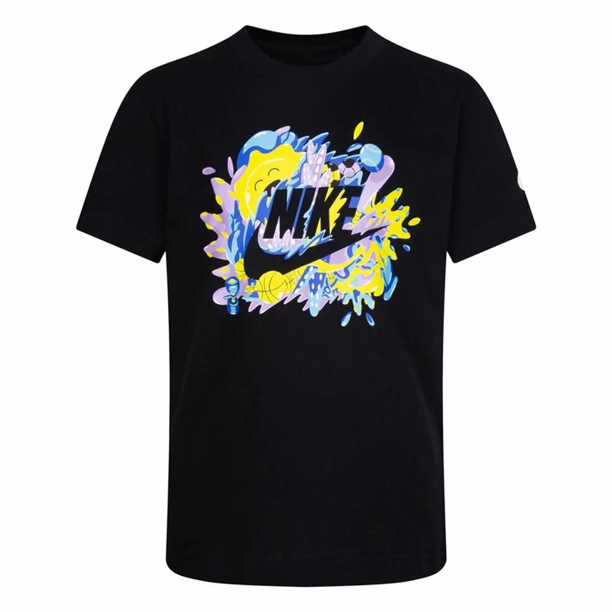 Maglia a Maniche Corte per Bambini Nike Sport Splash  Nero