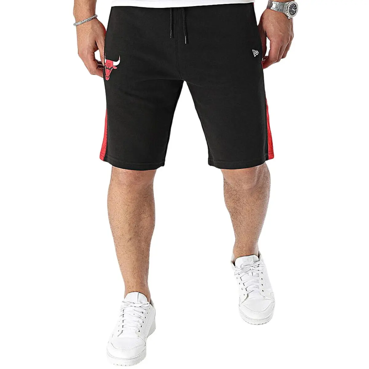 Pantaloni Corti Sportivi da Uomo New Era NBA MESH PANEL OS SHORTS CHIBUL 60435477 Nero