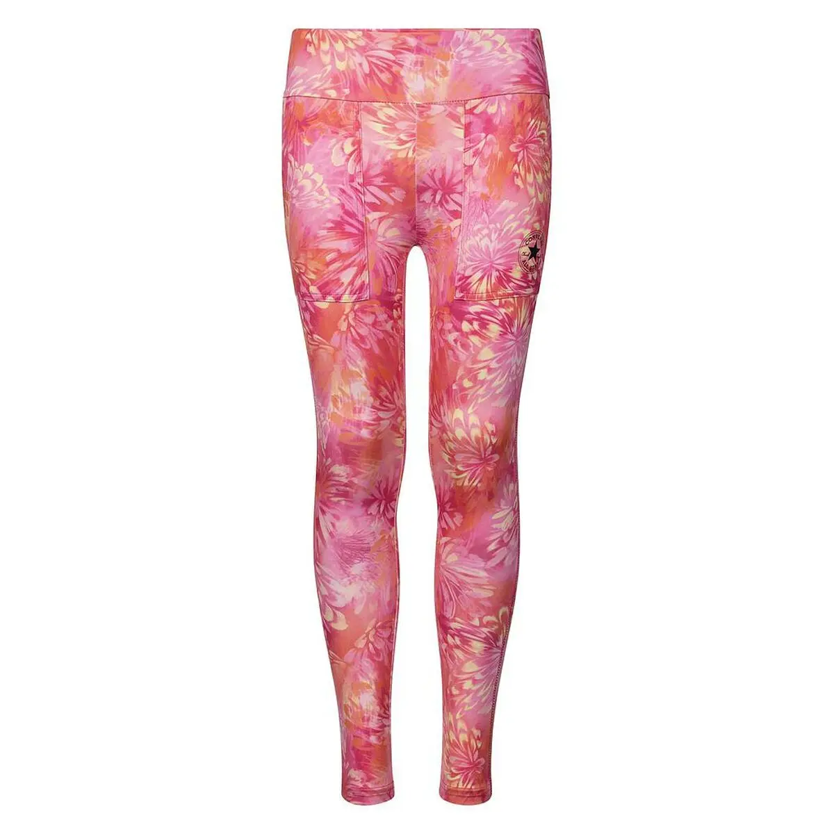 Leggings Sportivi per Bambini Converse HIGH RISE PRINTED 4CF484 AHB Fucsia