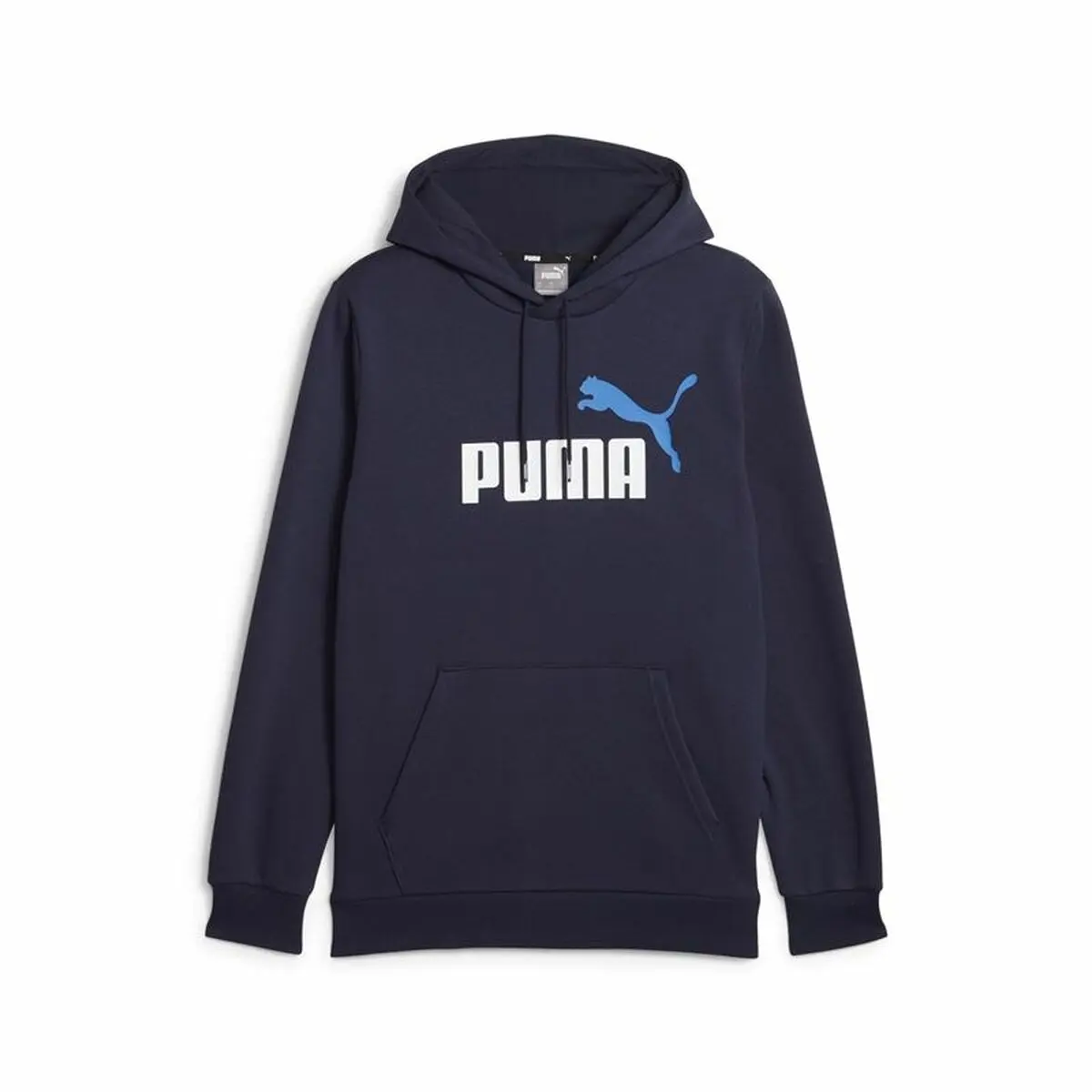 Felpa con Cappuccio Uomo Puma Ess+ 2 Col Big Blu Marino