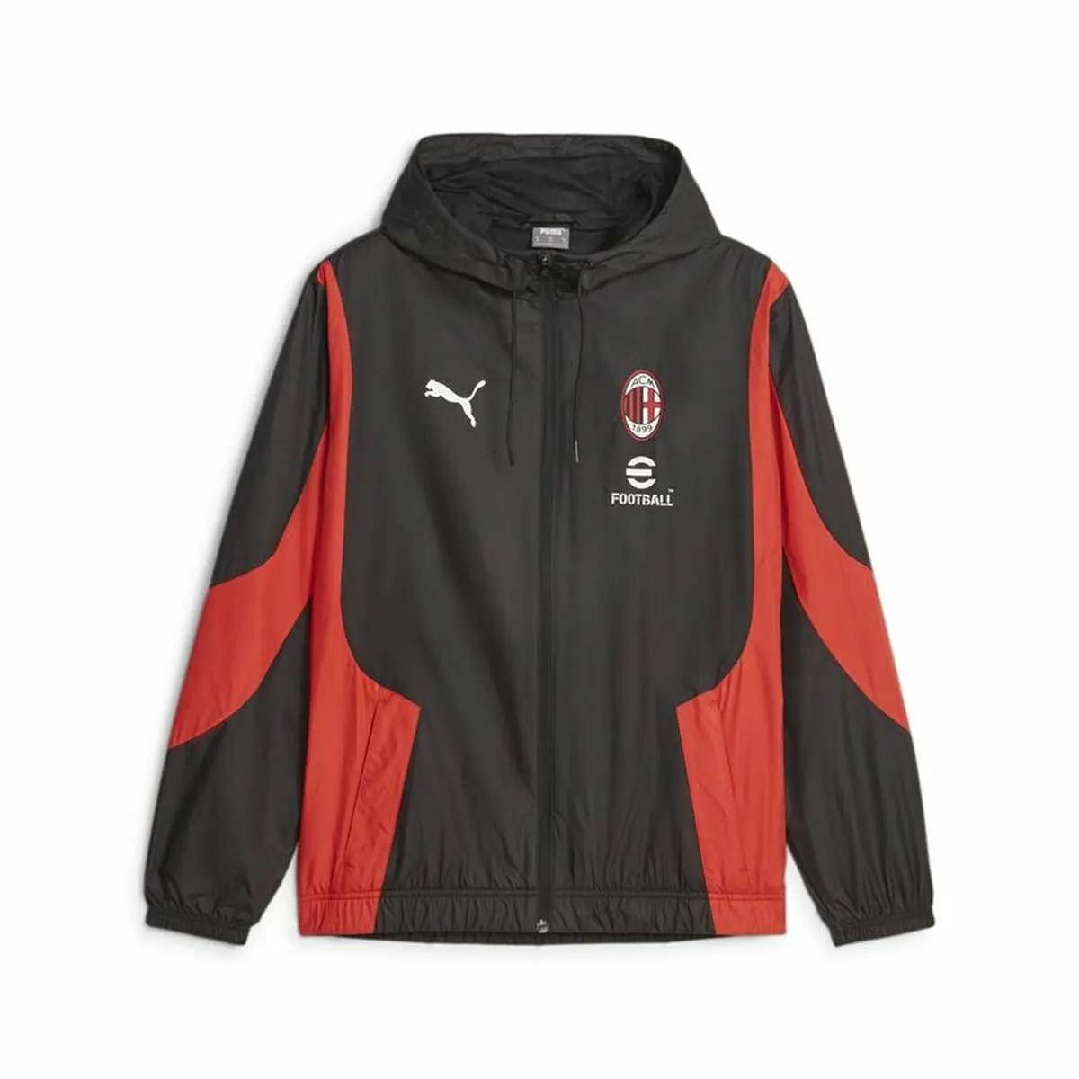 Giacca Sportiva da Uomo Puma Ac Milan Prematch Nero Rosso