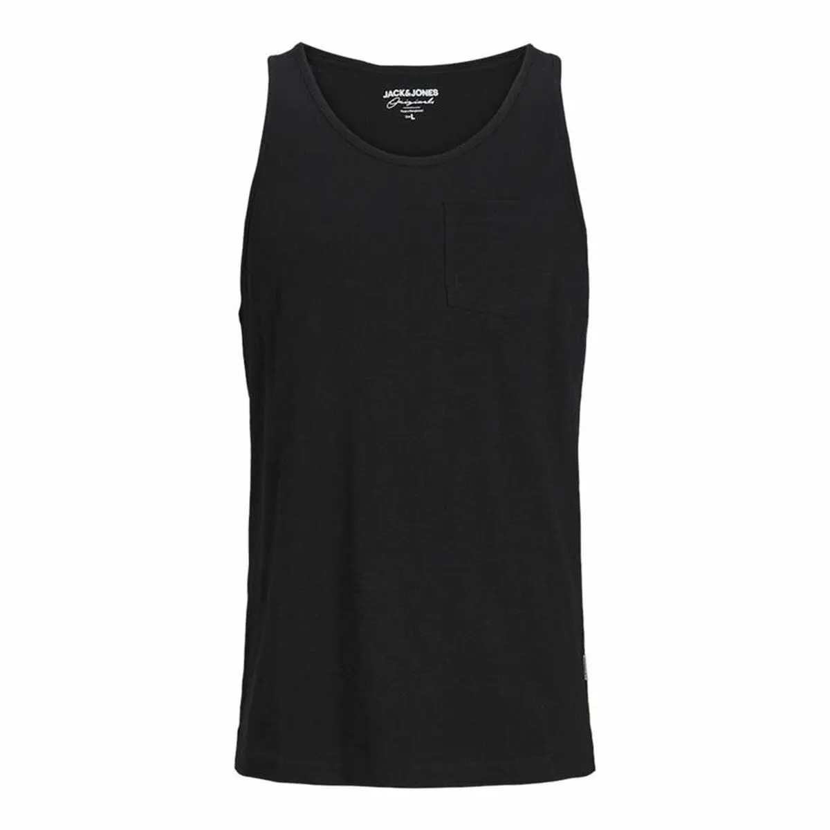 Canotta Uomo Jack & Jones Tampa Slub Nero