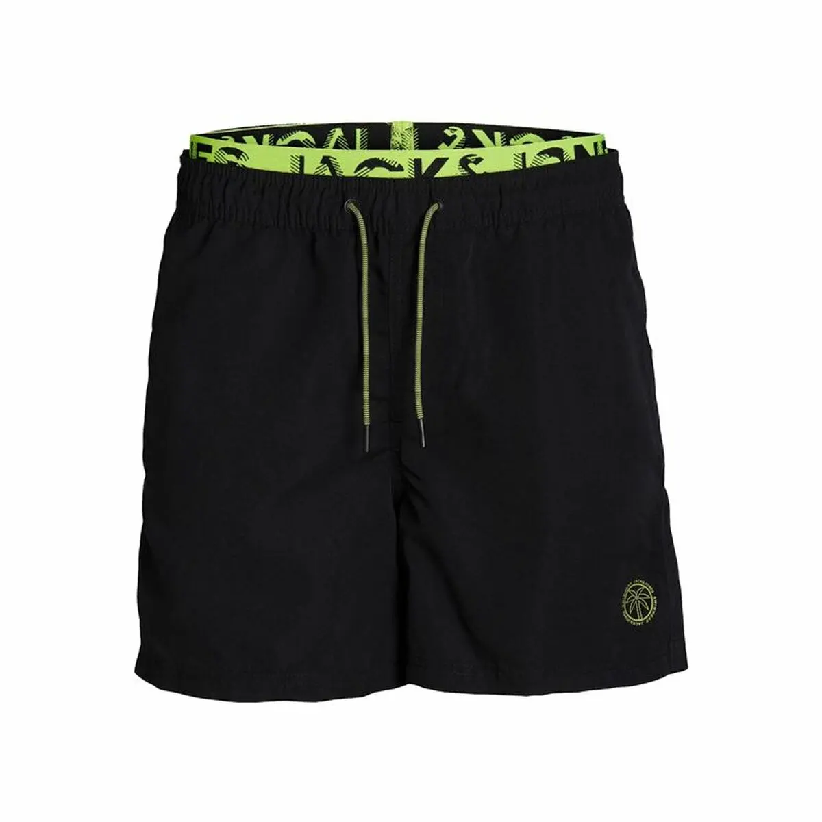 Costume da Bagno per Bambini Jack & Jones Jjswim Db Wb Neon Nero