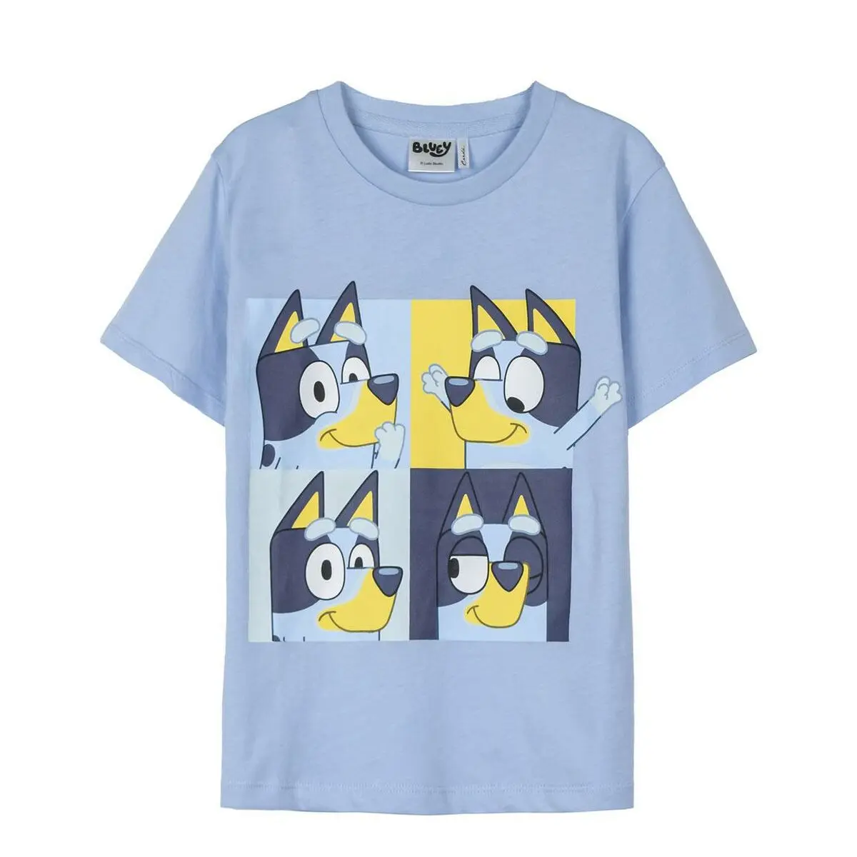 Maglia a Maniche Corte per Bambini Bluey Azzurro Chiaro