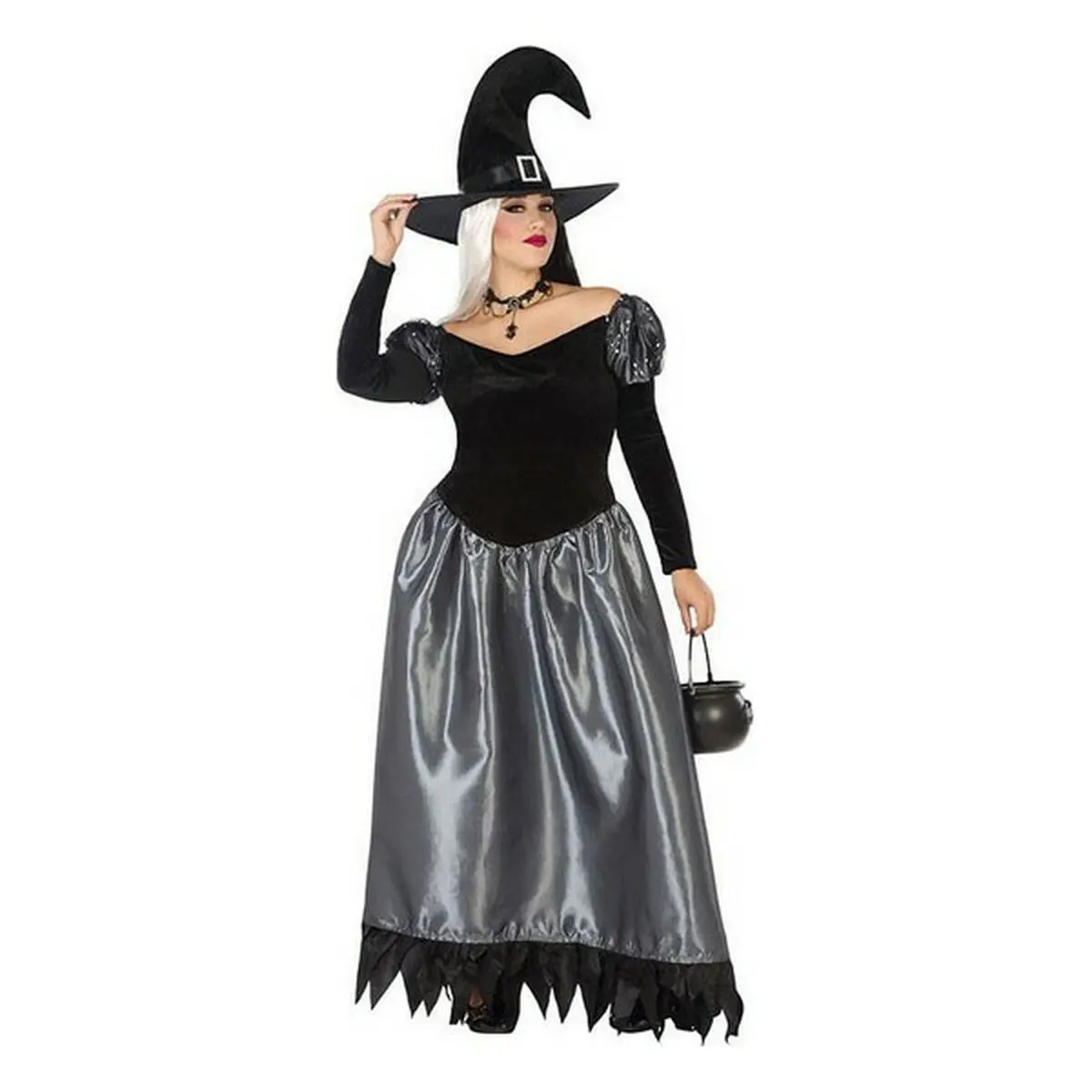 Costume per Adulti Strega Multicolore (2 Pezzi) (2 Unità) (2 pcs)