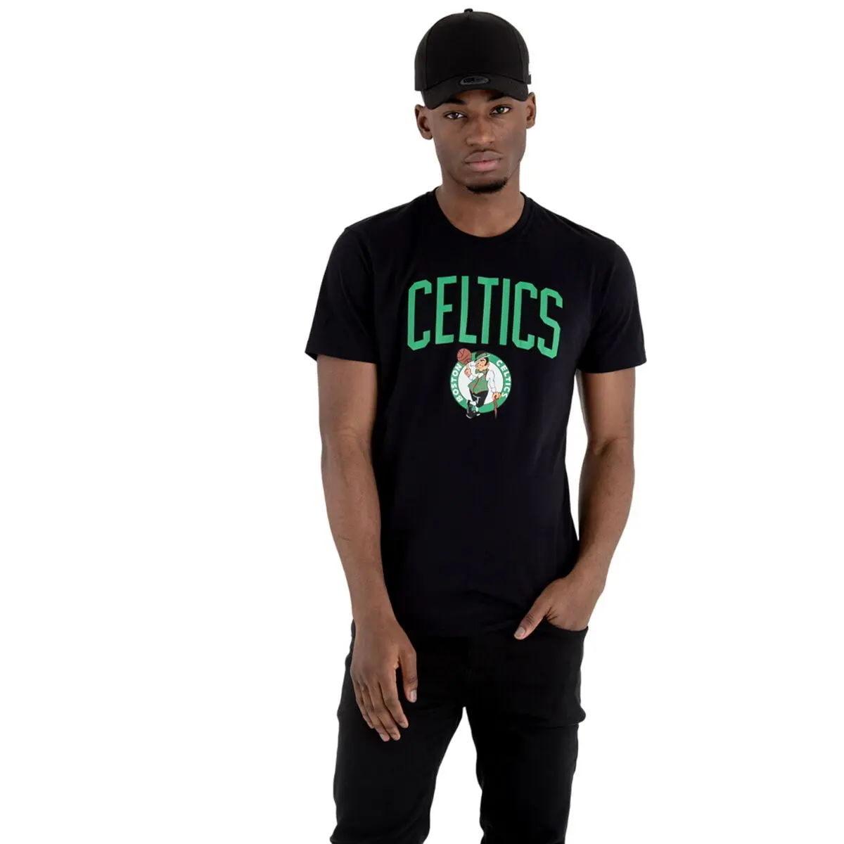 Maglia a Maniche Corte Uomo New Era NOS NBA BOSCEL 60505459  Nero