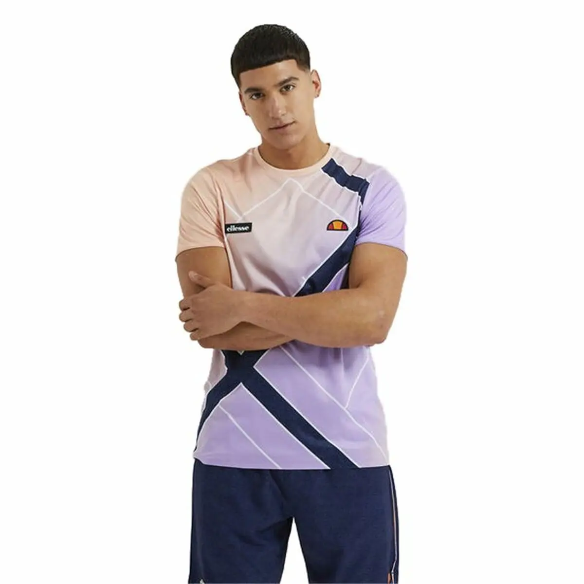 Maglia a Maniche Corte Uomo Ellesse Fulgore Violetta