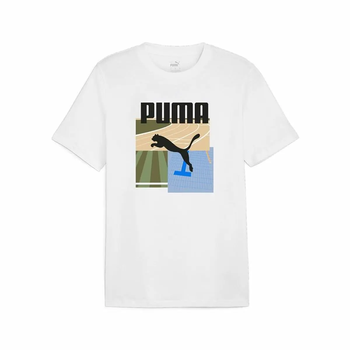 Maglia a Maniche Corte Uomo Puma GRAPHICS Summer Bianco