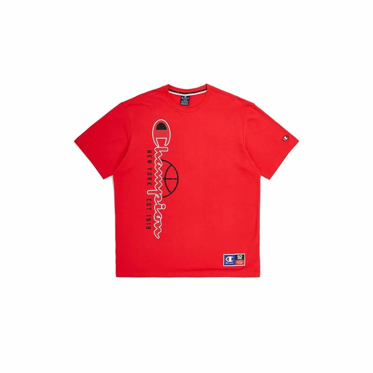 Maglia a Maniche Corte Uomo Champion Crewneck Rosso