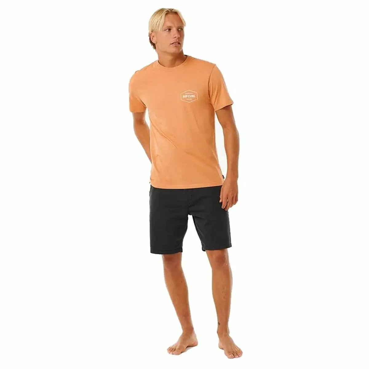 Maglia Sportiva a Maniche Corte Rip Curl Stapler  Marrone Chiaro