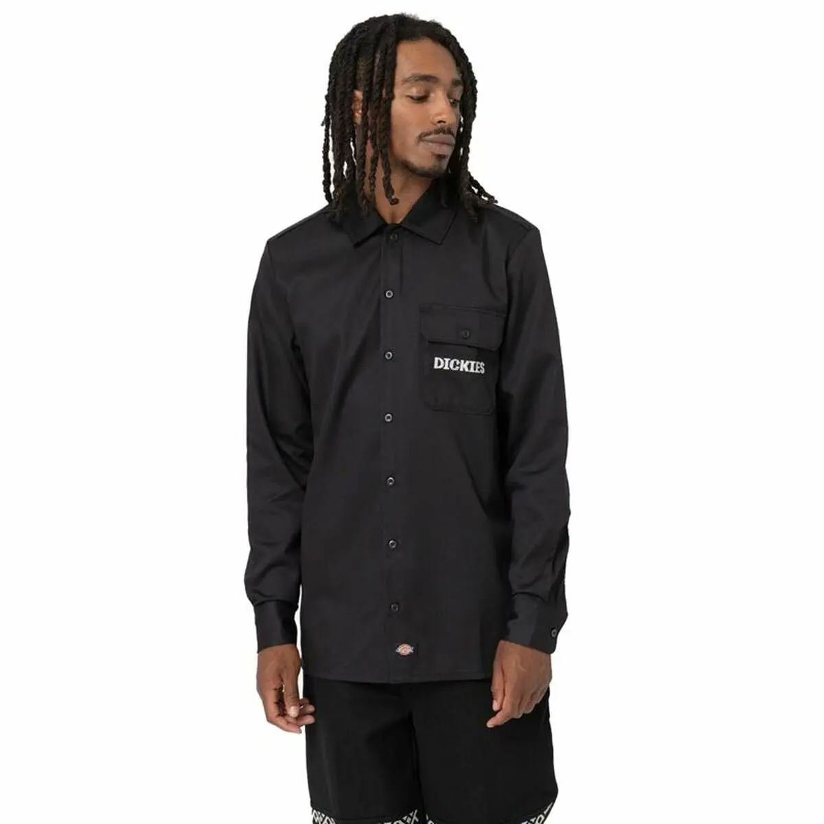 Camicia a Maniche Lunghe Uomo Dickies Wichita Nero