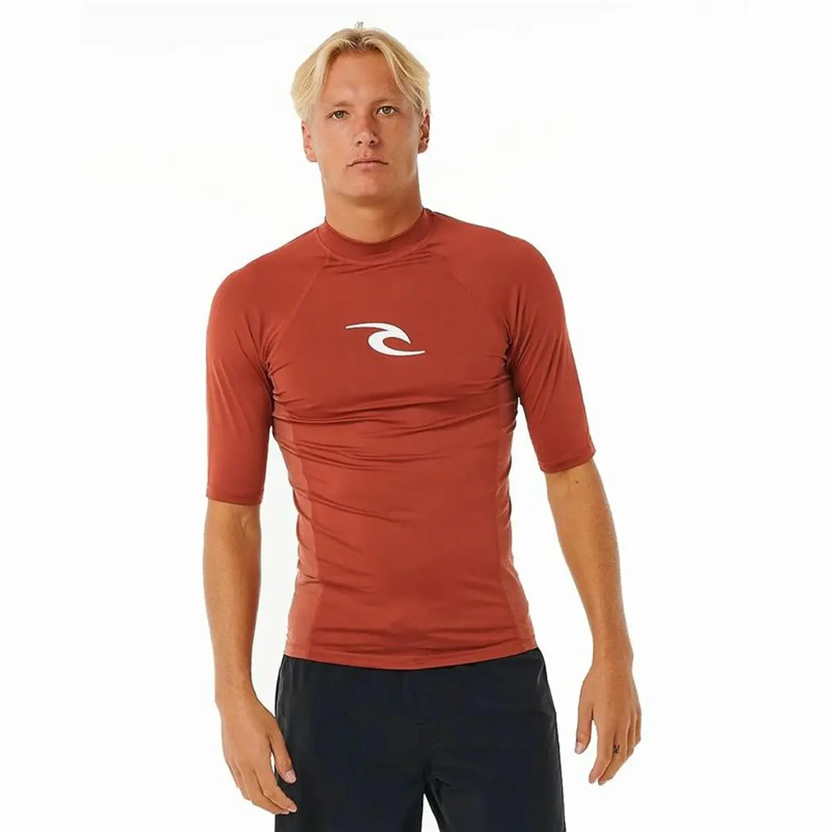 Maglia a Maniche Corte Uomo Rip Curl Waves Upf Marrone