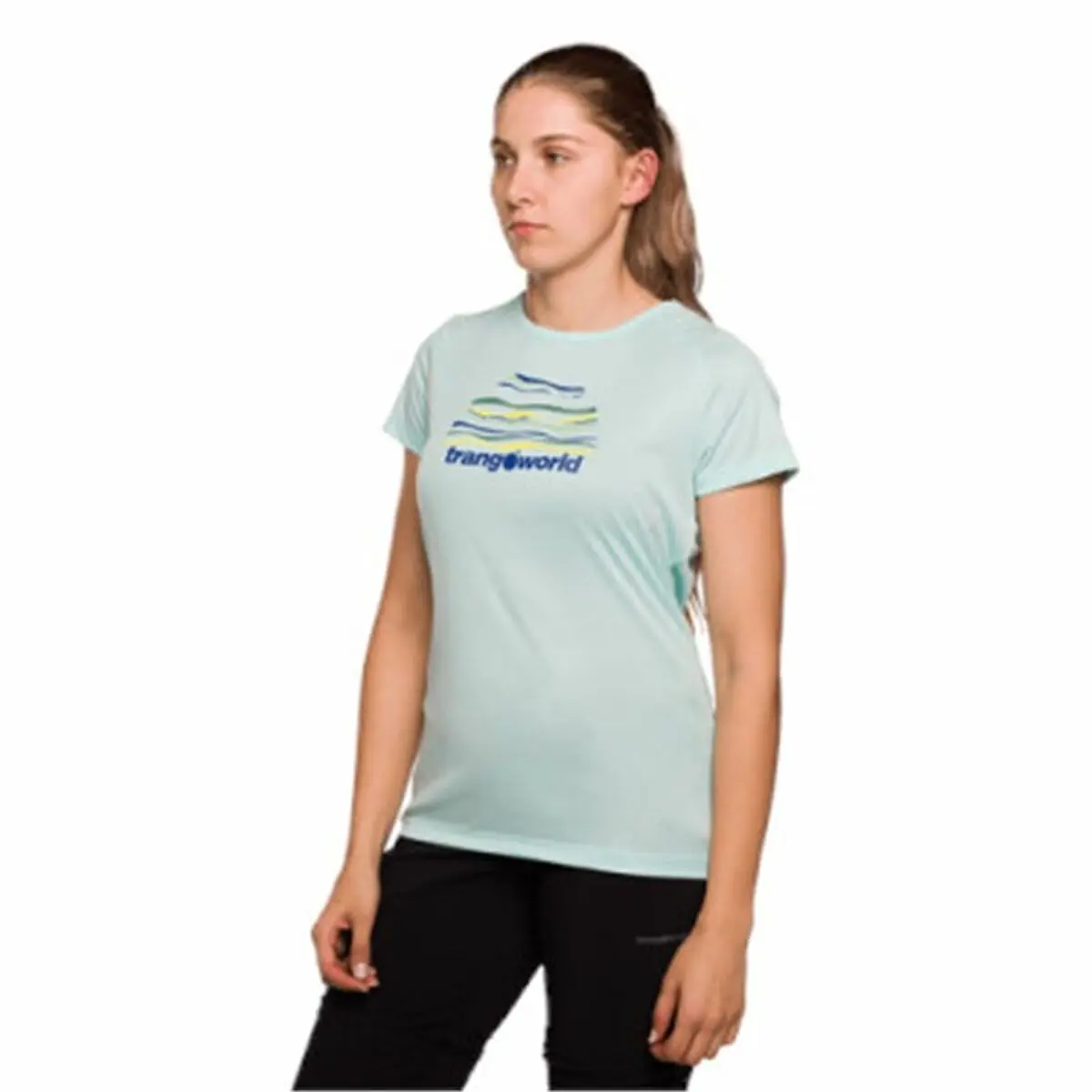 Maglia a Maniche Corte Donna Trangoworld Trangoworld Sihl Acquamarina