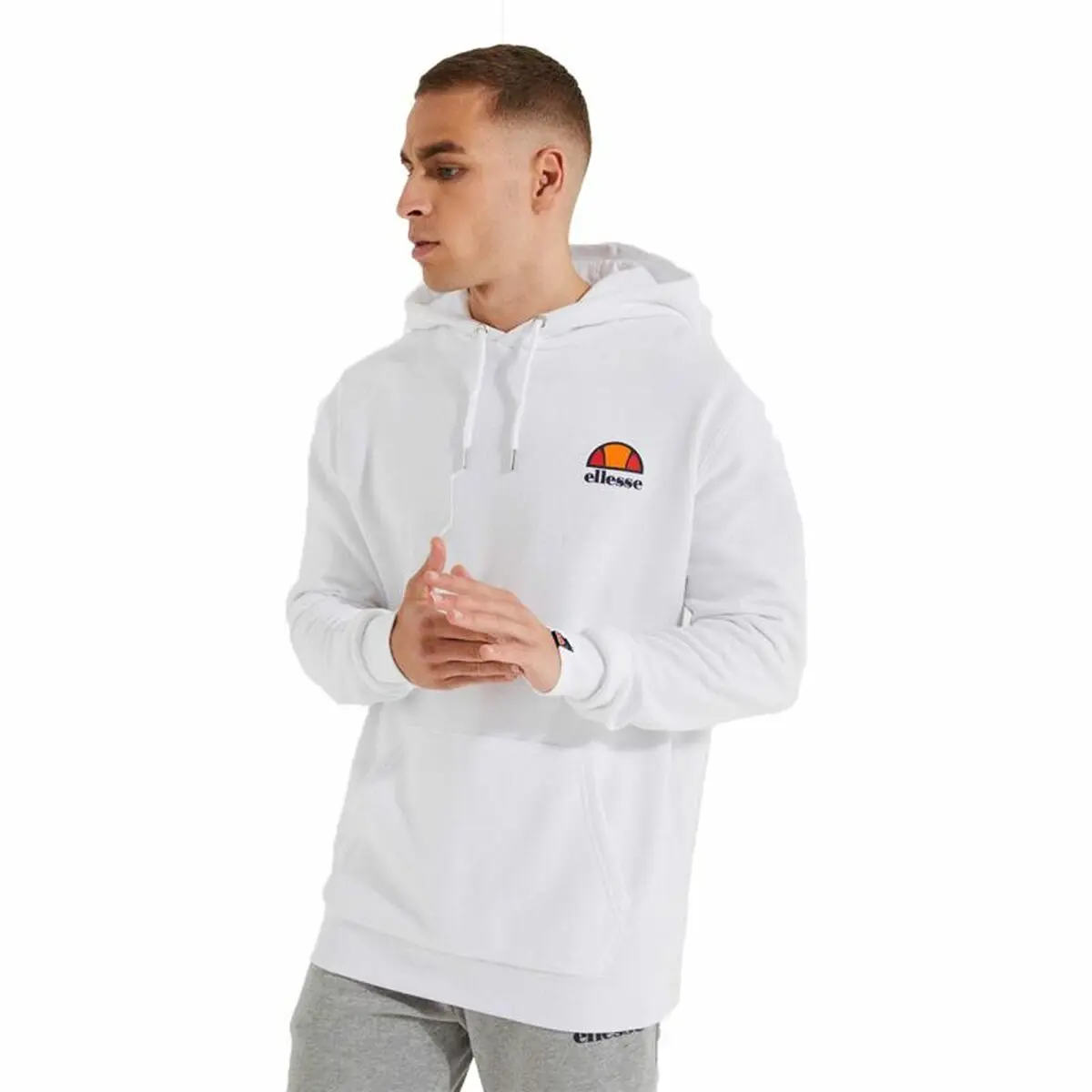 Felpa con Cappuccio Uomo Ellesse Toce OH Hoody Bianco