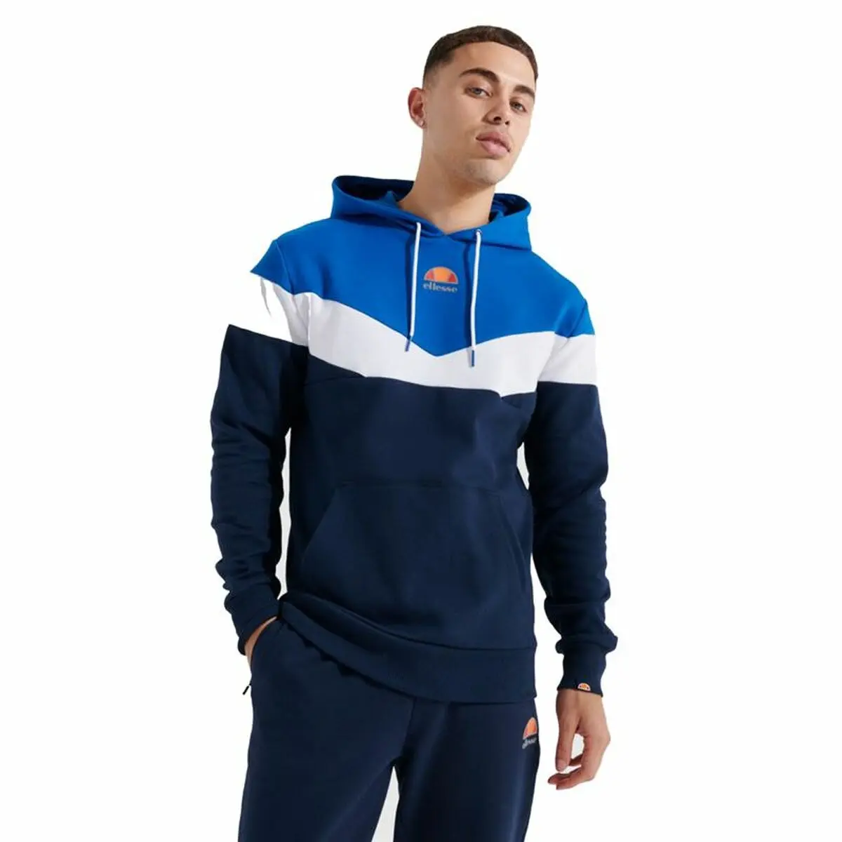 Felpa con Cappuccio Uomo Ellesse Hugo Blu scuro