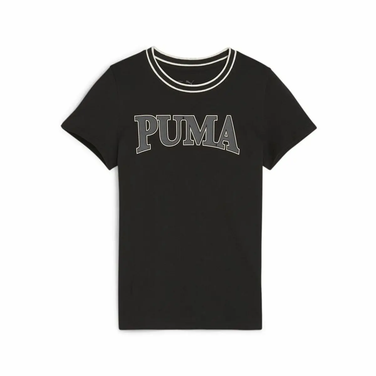 Maglia a Maniche Corte per Bambini Puma QUAD G Nero