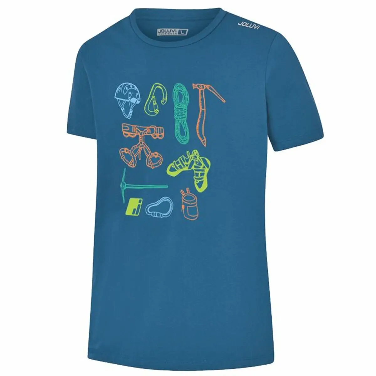 Maglia a Maniche Corte Uomo Joluvi Climbing Elements Azzurro