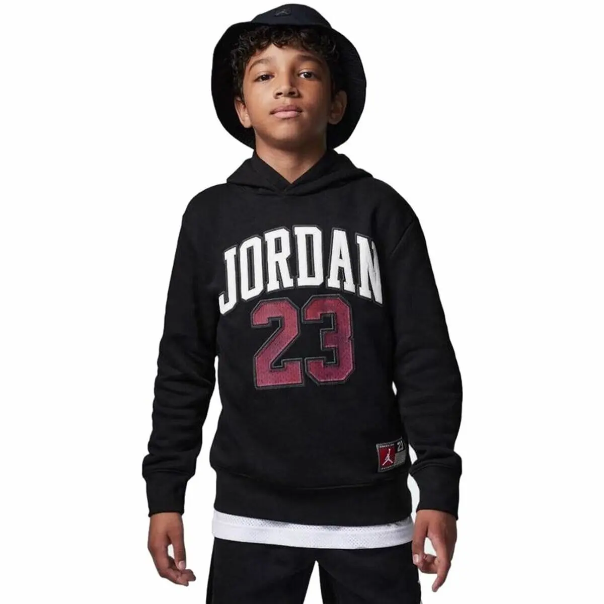 Felpa per Bambini Jordan Jordan Hbr Flc Po Nero