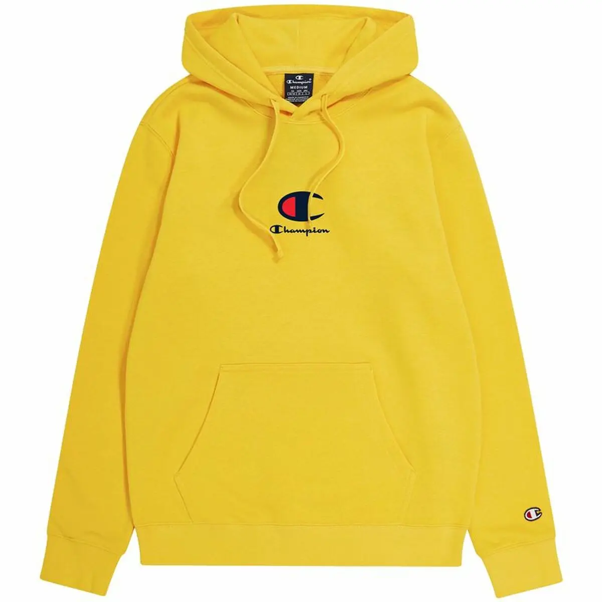 Felpa con Cappuccio Uomo Champion Hooded Giallo