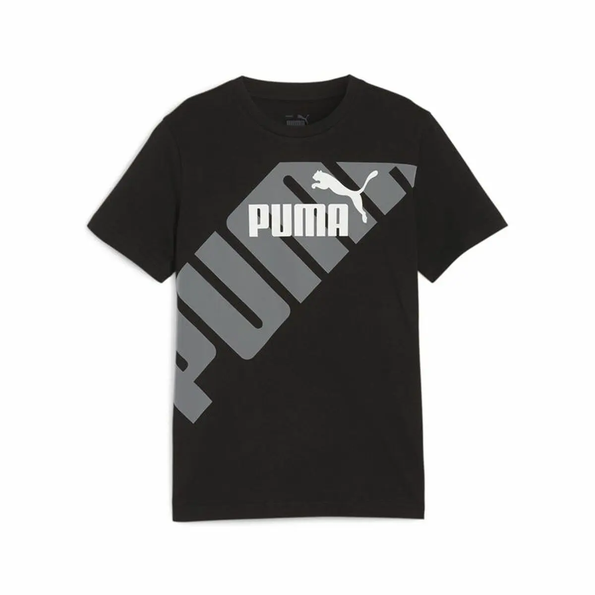 Maglia a Maniche Corte per Bambini Puma Power Graphic Nero