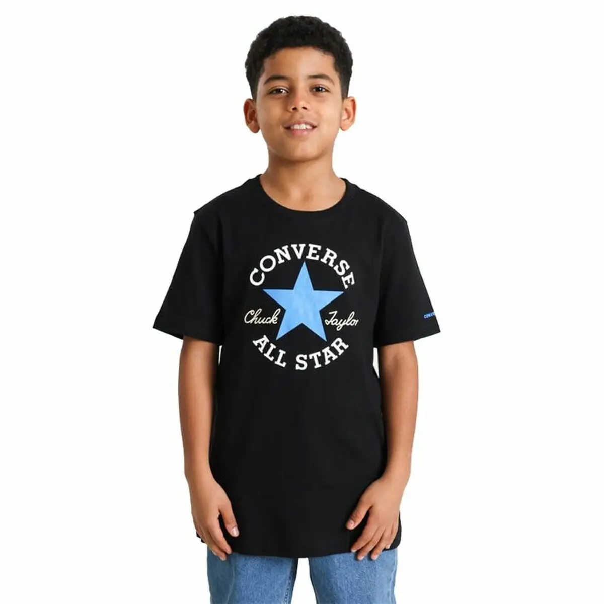 Maglia a Maniche Corte per Bambini Converse Sustainable Core Nero