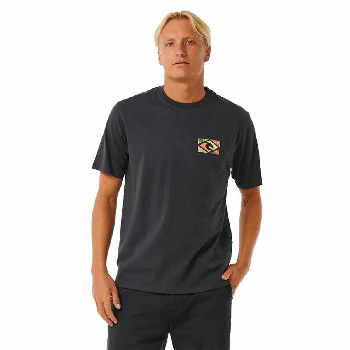 Maglia a Maniche Corte Uomo Rip Curl Traditions Nero