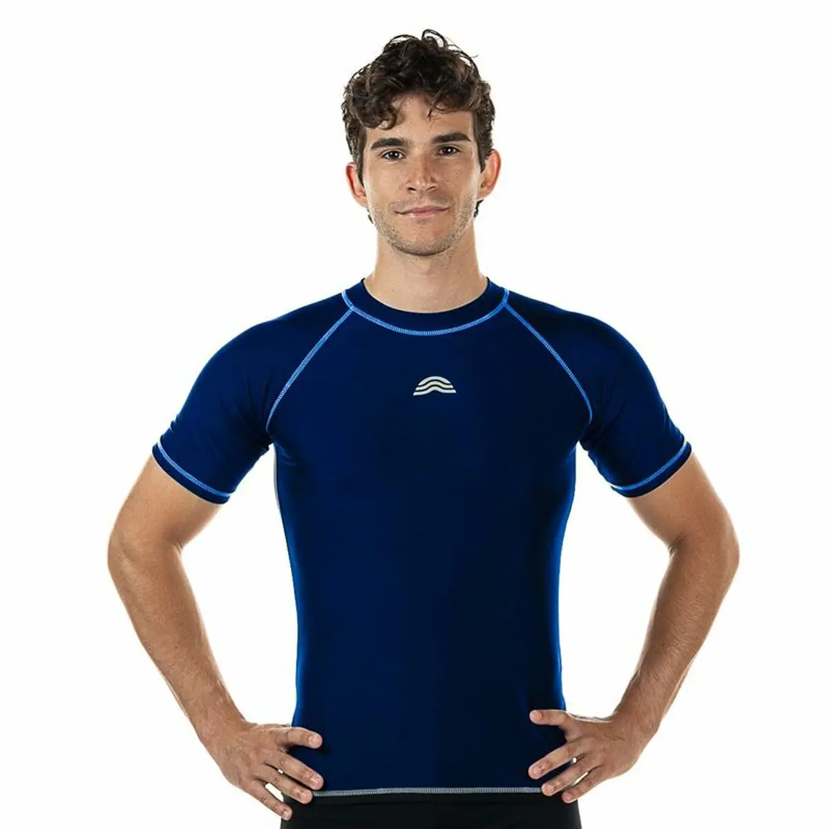 Maglia a Maniche Corte Uomo Aquarapid UV Azzurro