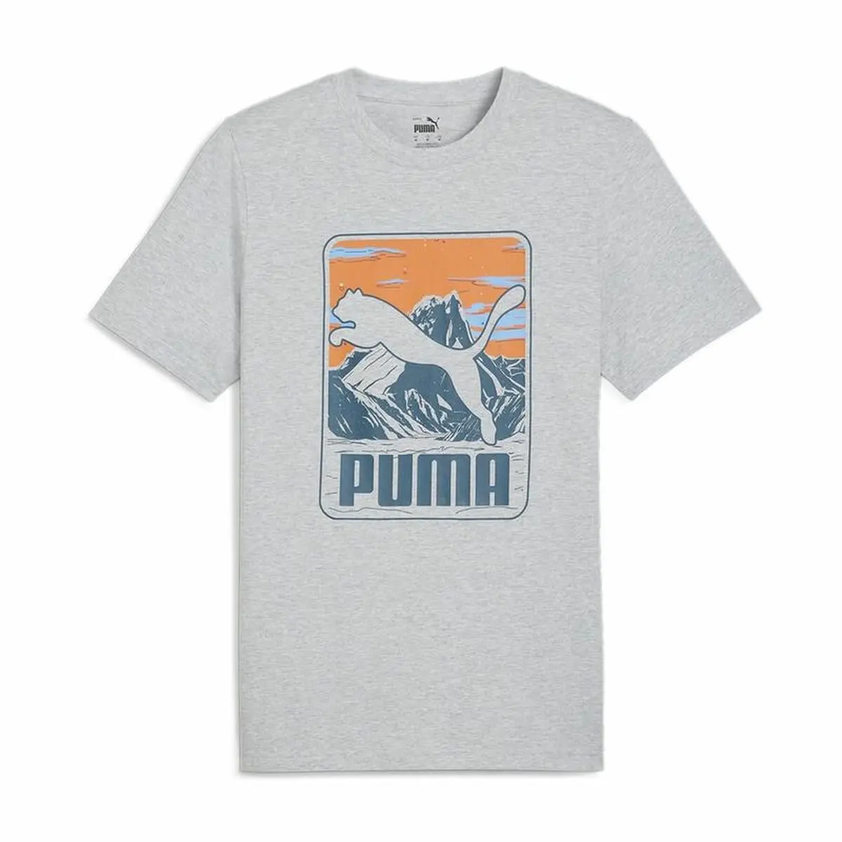 Maglia a Maniche Corte Uomo Puma GRAPHICS Mountain Grigio