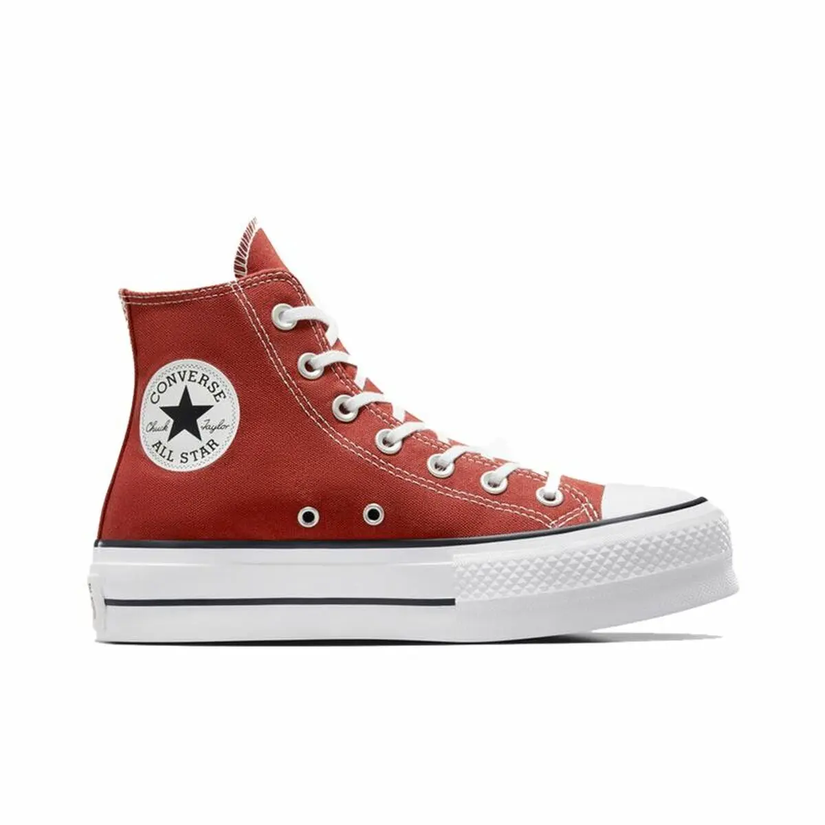 Scarpe da Tennis Casual Donna Converse Chuck Taylor All Star Lift Hi Marrone