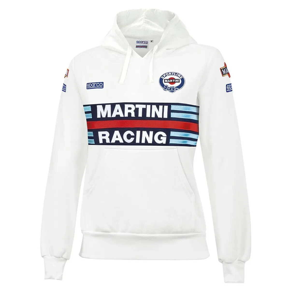 Felpa con Cappuccio Donna Sparco Martini Racing Bianco