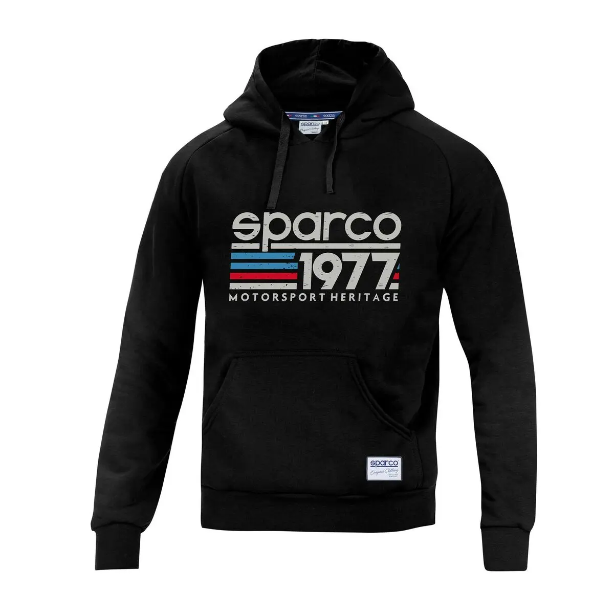 Felpa con Cappuccio Uomo Sparco 1977 Nero M