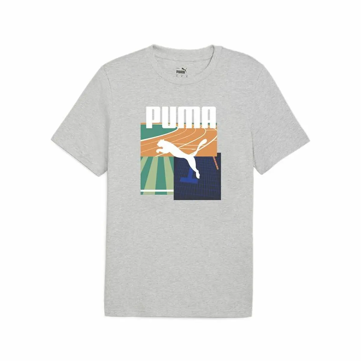 Maglia a Maniche Corte Uomo Puma GRAPHICS Grigio