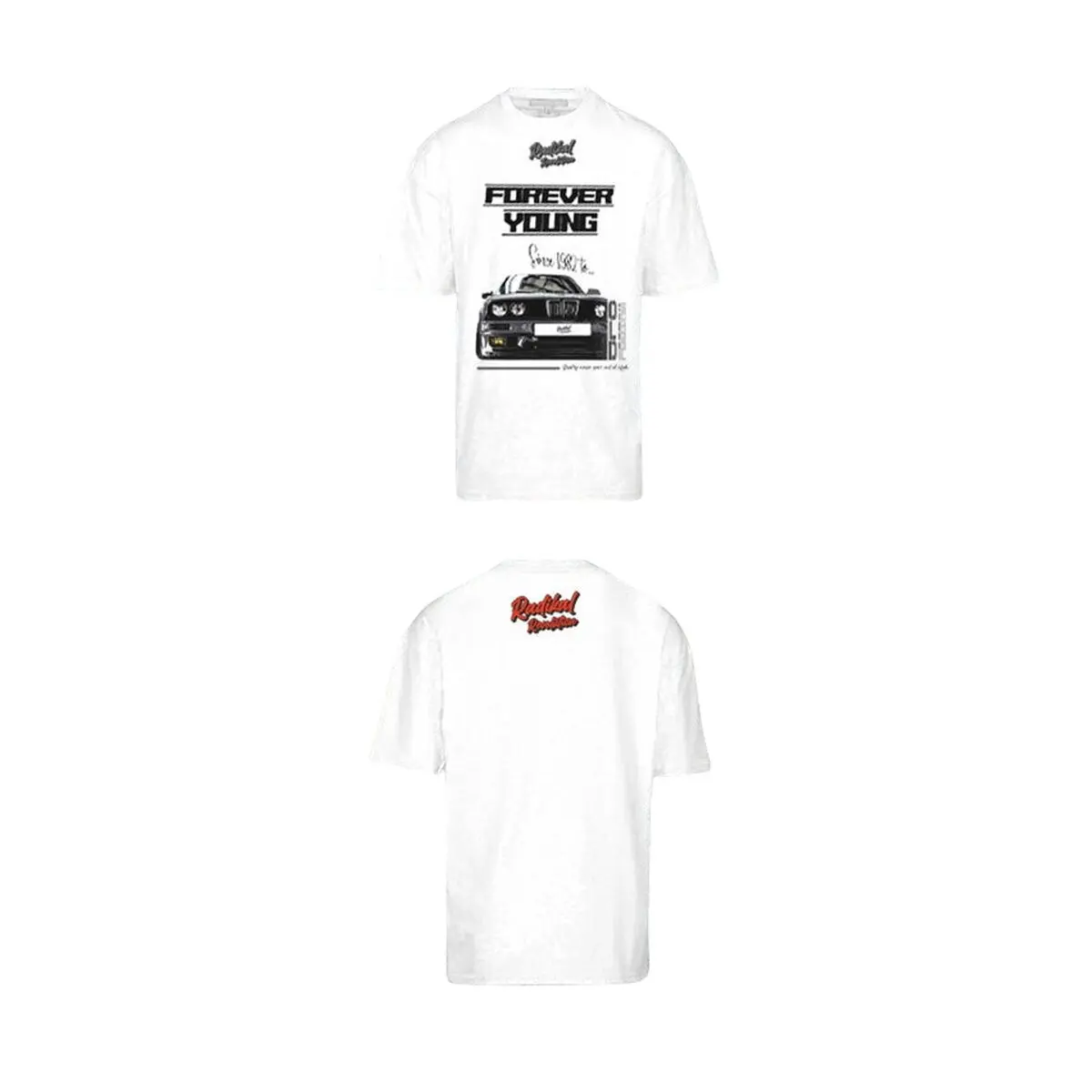 Maglia a Maniche Corte Uomo Radikal Revolution FOREVER YOUNG Bianco M